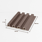 Pack de 16 Revestimientos Siding WPC interior color Gris 4