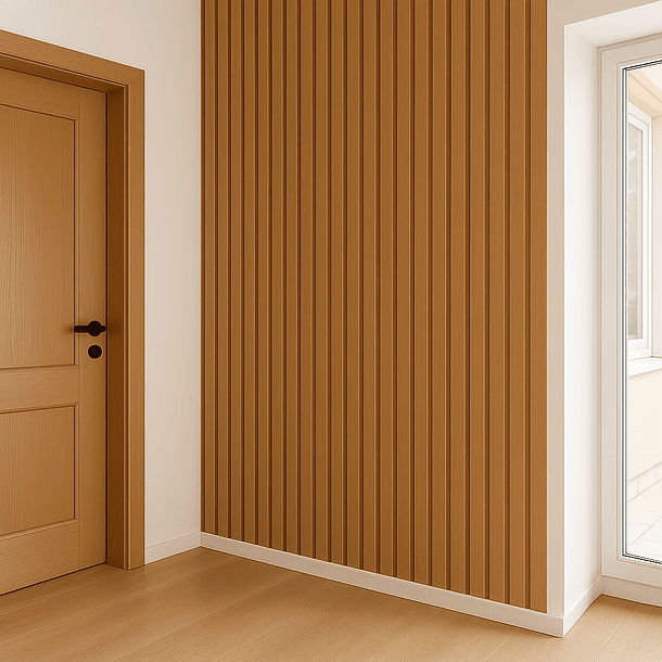 Pack de 16 Revestimientos Siding WPC interior color Madera 2