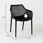 Butaca de Terraza o Exterior Air Berlin Restaurant - Negra 10