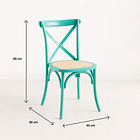 Silla Crossback Danubio Madera Rattan - Menta Vintage 11