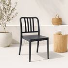 Silla de Comedor Restaurant o Terraza Alto Tráfico Navy - Negra 5