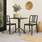 Silla de Comedor Restaurant o Terraza Alto Tráfico Navy - Negra 7