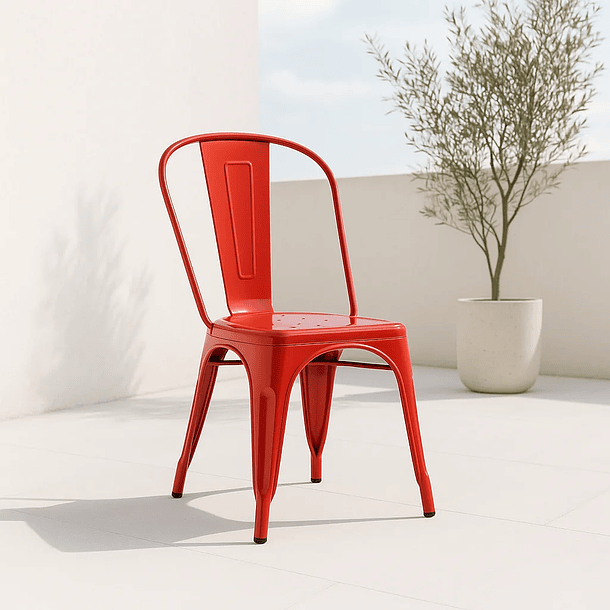 Silla Tolix - Roja 6