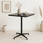 Mesa de restaurant 70x70 de metal cruz y MDF - Negra 2