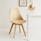 Silla Tulip Acolchada - Beige 6