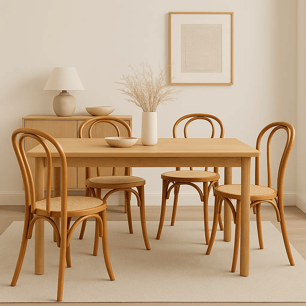 Silla Amelia Vienna Madera Rattan - Natural 3