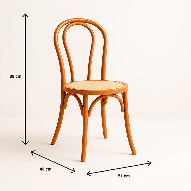 Silla Amelia Vienna Madera Rattan - Natural 4