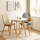 Silla Patchwork Acolchado Tela Wood - Naranja 10