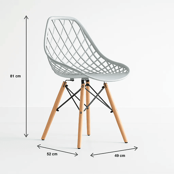 Silla Eames Mesh Gris 10