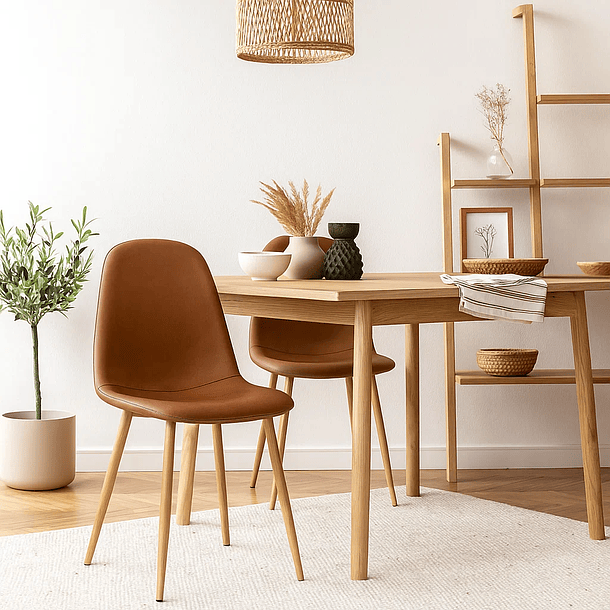 Silla Spoon Ecocuero Vintage - Café 7