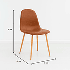 Silla Spoon Ecocuero Vintage - Café 10