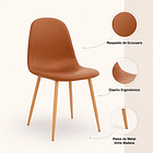 Silla Spoon Ecocuero Vintage - Café 12