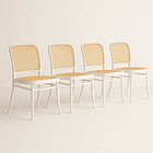 Pack de 4 Sillas Lombardía de Polipropileno - Blanca 1