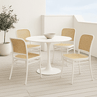 Pack de 4 Sillas Lombardía de Polipropileno - Blanca 2