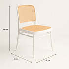 Pack de 4 Sillas Lombardía de Polipropileno - Blanca 4