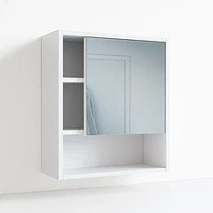 Estante repisa de baño con espejo 40x15x50