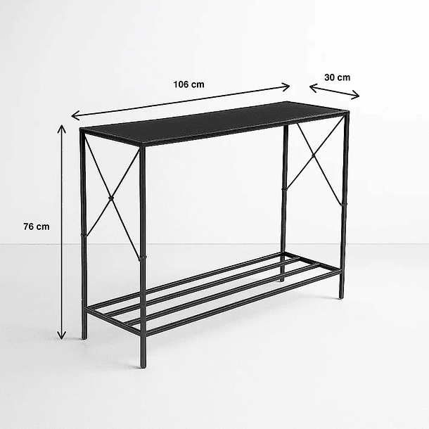 Arrimo tradicional negro metal mdf 11