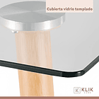 Comedor Mesa de Vidrio Rectangular 120x80 + 6 Sillas Eames Negras 7