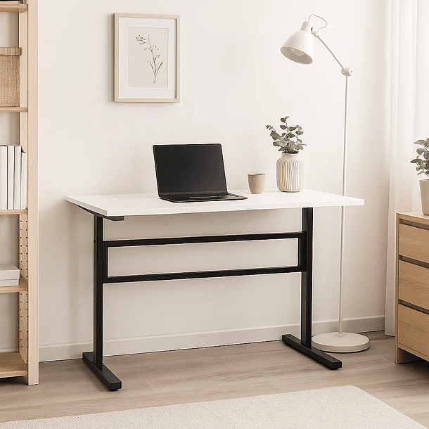 Escritorio de trabajo con altura regulable standing desk - Blanco 10