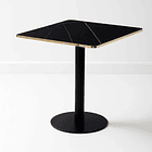 Mesa Luxor de Mdf Efecto Marmol Negro con Dorado 2