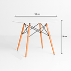 Mesa de Comedor Eames 100cm redonda - Blanca 11