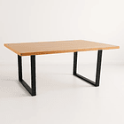 Mesa de Comedor Estilo Industrial 160x90 Madera Clara 1