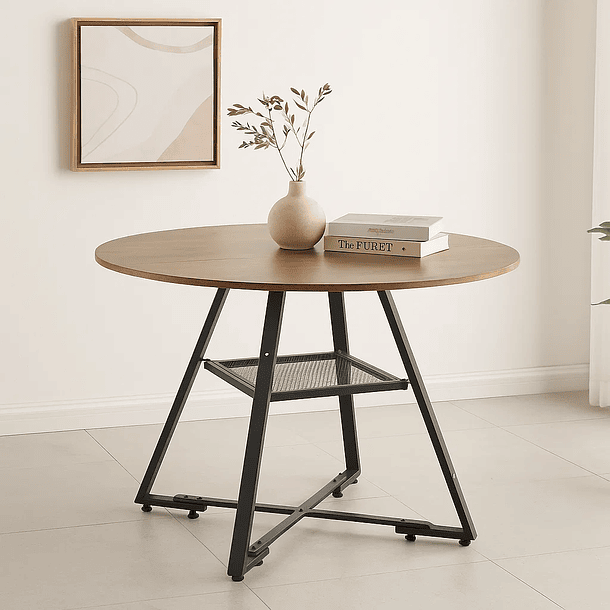 Mesa de Comedor Redonda Estilo Industrial Törn 3