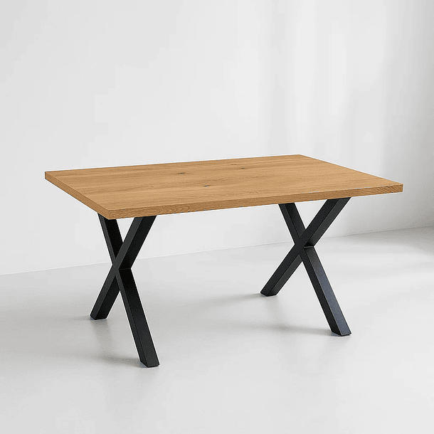 Mesa industrial Color Madera y Metal Cross 140x90 1