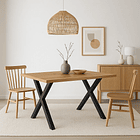 Mesa industrial Color Madera y Metal Cross 140x90 6