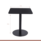 Mesa restaurant 70x70 Tubo Metal cubierta MDF + 4 Sillas Air Berlín - Negra 5