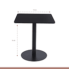 Mesa restaurant 70x70 Tubo Metal cubierta MDF + 4 Sillas Crossback Danubio - Negra 6