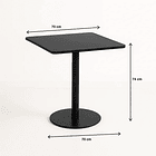 Mesa restaurant 70x70 Tubo Metal cubierta MDF 8