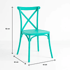 Pack 4 Sillas de Terraza o Comedor Crossback Danubio - Menta 4