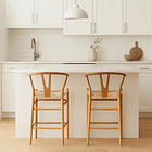 Pack de 2 Taburetes Wishbone Madera y Hilo de Cuerda - Natural 3