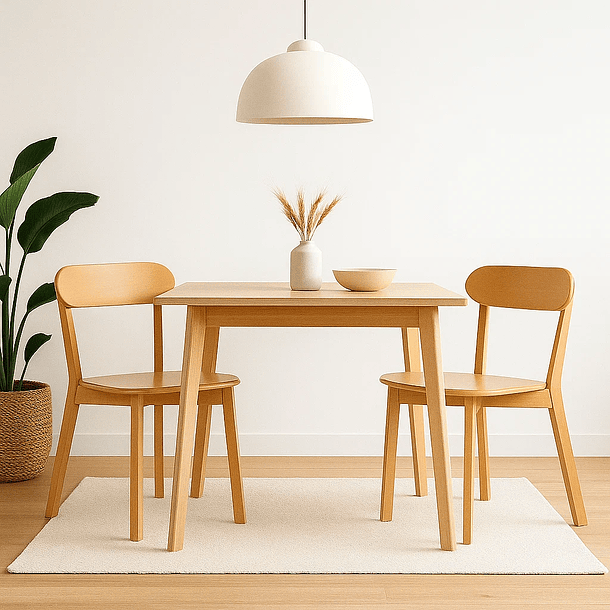 Pack de 2 Sillas Fresno de Madera - Natural 2