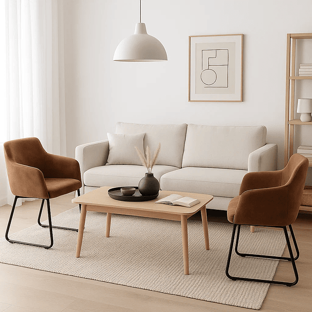 Pack de 2 Butacas Albania de Cuero Sintético con Metal Industrial 3