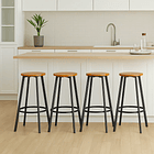 Pack de 4 Pisos taburete de bar elipse industrial 3