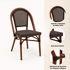 Pack de 4 Sillas Bistro Parisina Textileno - Café Oscuro 5