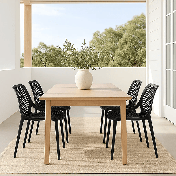 Pack de 4 Sillas de Terraza Air Berlín - Negras 3