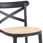 Pack de 4 Taburetes Crossback Danubio - Negros 6