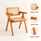 Pack de 4 sillas Chandigarh de madera - Natural 5