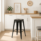 Piso Taburete Tolix Alto para Bar o Terraza - Negro 3