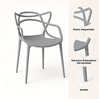 Pack de 4 sillas de terraza o comedor Master - Gris 10