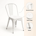 Pack de 6 Sillas Tolix - Blancas 9