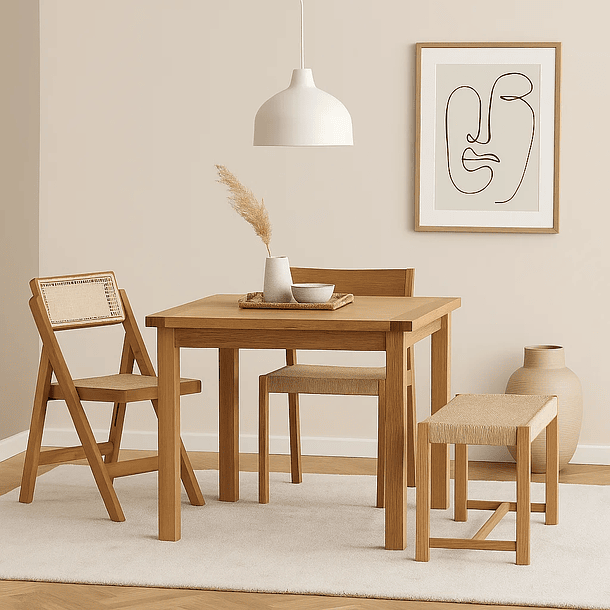 Silla Mistral Plegable de Madera Rattan Natural 5