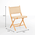 Silla Nido Plegable de Madera Rattan Natural 11