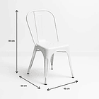 Silla Tolix de Comedor o Terraza Exterior - Blanca 7