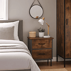 Velador Dos Cajones Metal Rústico 3