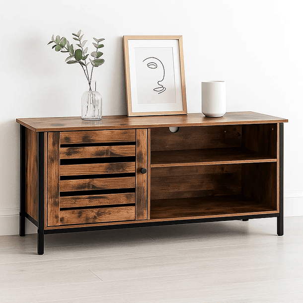 Rack de TV Rustik Madera Oscura Walnut 4