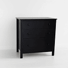 Cómoda 3 Cajones de dormitorio Oscura 1